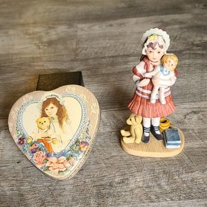 Jan Hagara ceramic figurine and tin box